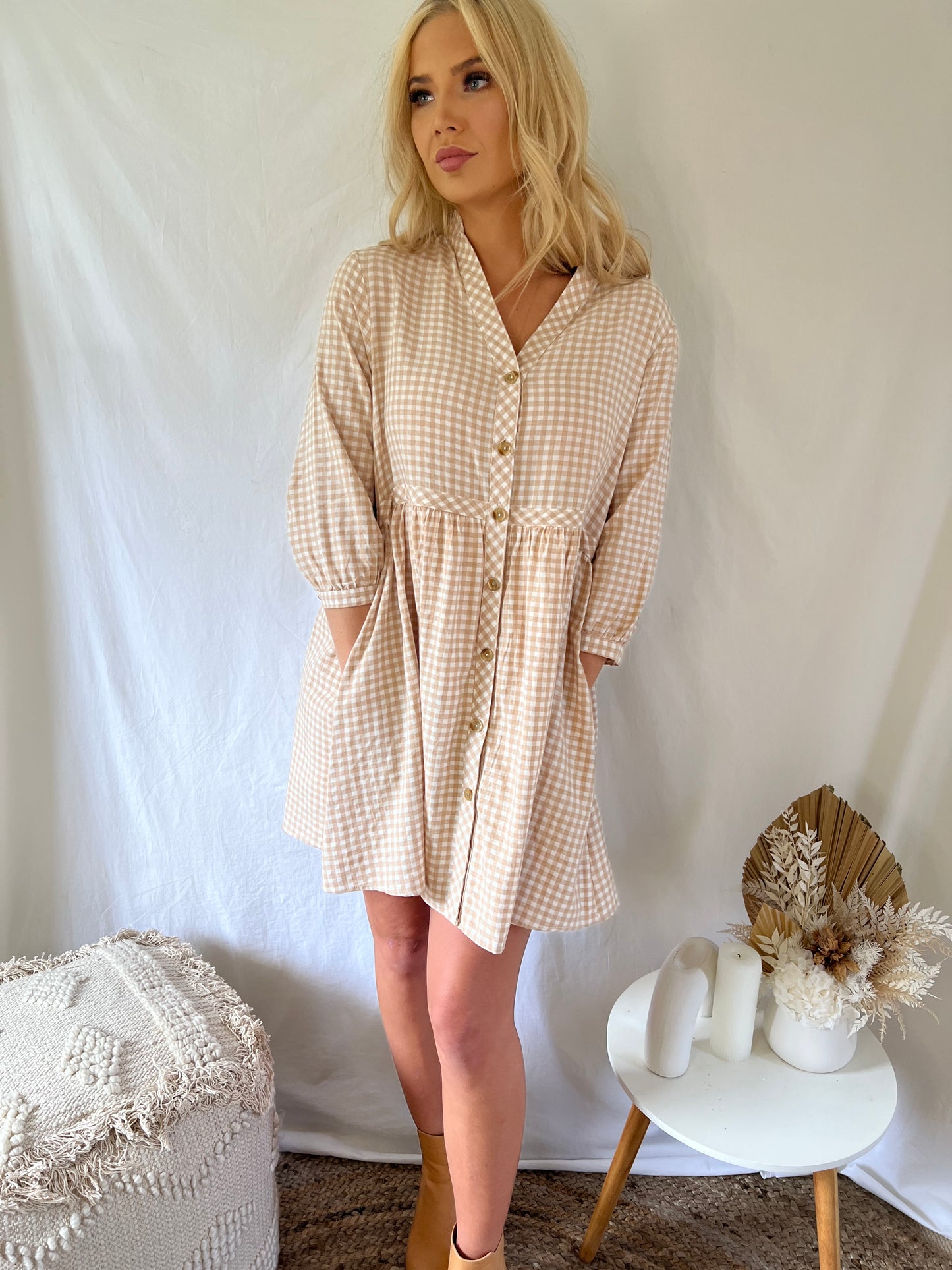 Blair Gingham Shirt Dress